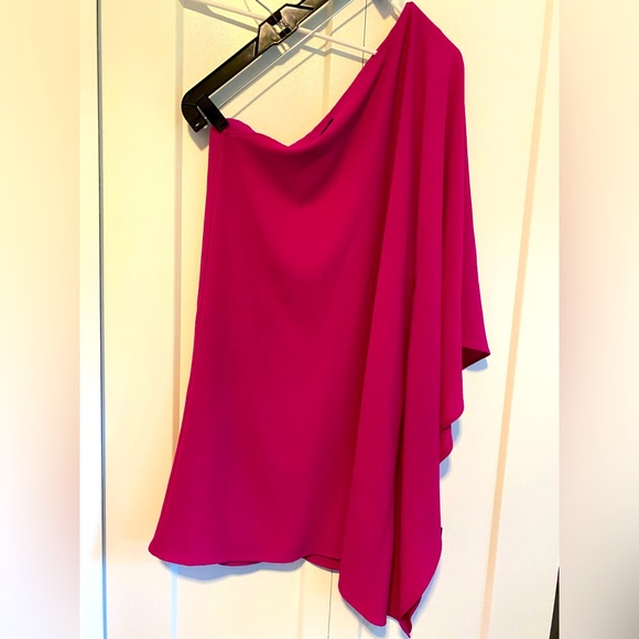Vici Hot Pink Side To Side One Shoulder Statement Dress |Size Small - Picture 3 of 9